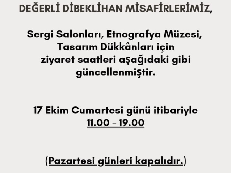 Güncellenen Ziyaret Saatlerimiz.