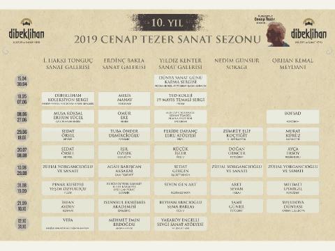 2019 Cenap TEZER Sanat Sezonu Sergi Programı!