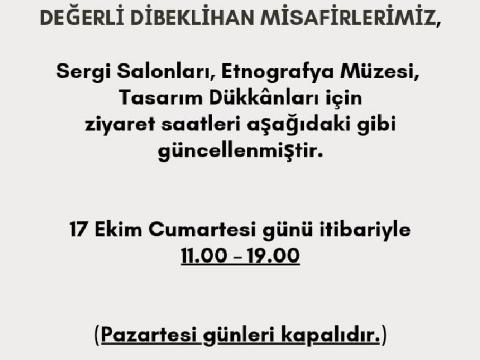 Güncellenen Ziyaret Saatlerimiz.